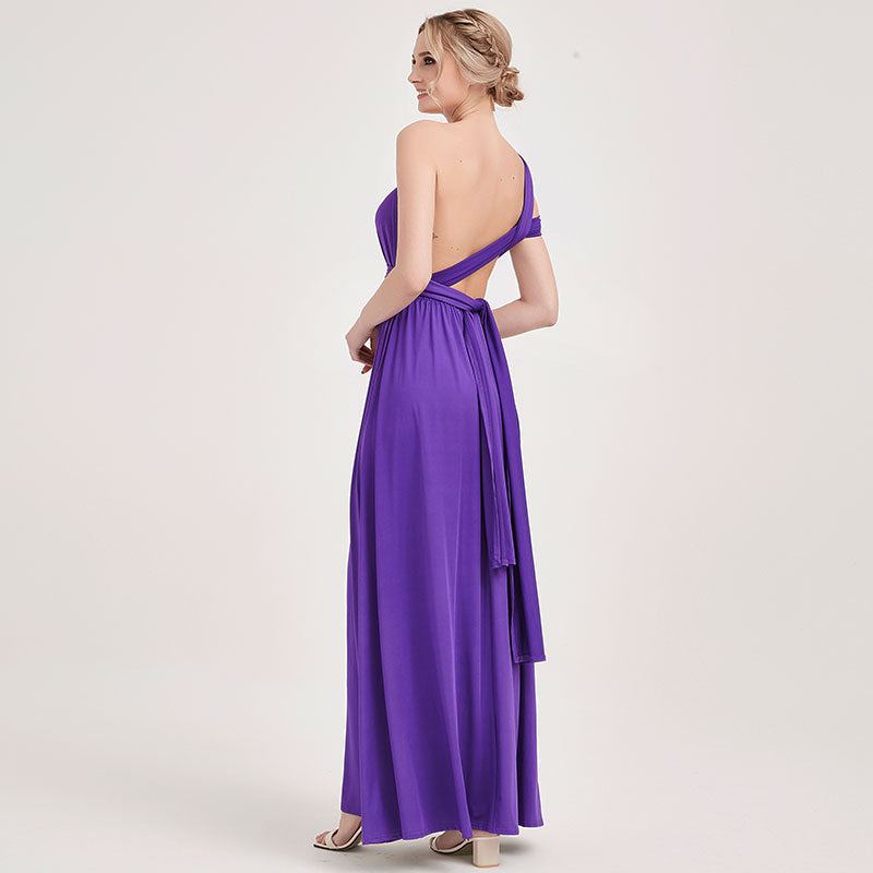 Royal Purple Endless Ways Convertible Grape Beach Wedding Bridesmaid Dresses