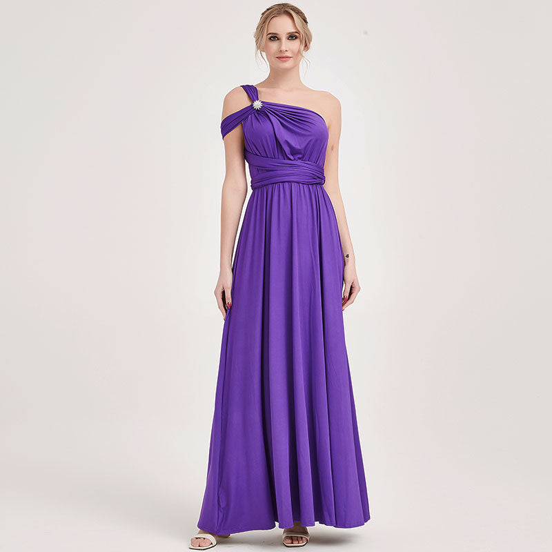 Royal Purple Endless Ways Convertible Grape Beach Wedding Bridesmaid Dresses