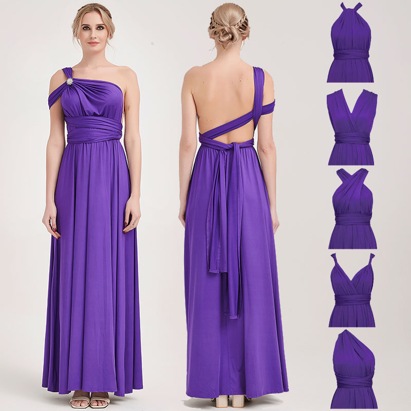 Grape Infinity Wrap Dresses NZ Bridal Convertible Bridesmaid Dress One Dress Endless possibilities