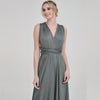 Grey Multi Convertible Versatile Wedding Bridesmaid Dresses