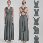 Grey Multi Convertible Versatile Wedding Bridesmaid Dresses