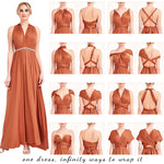 [Final Flaw Sale] Burnt Orange Infinity Wrap Maxi Bridesmaid Dress