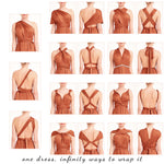 [Final Sale] Burnt Orange Infinity Wrap Maxi Bridesmaid Dress