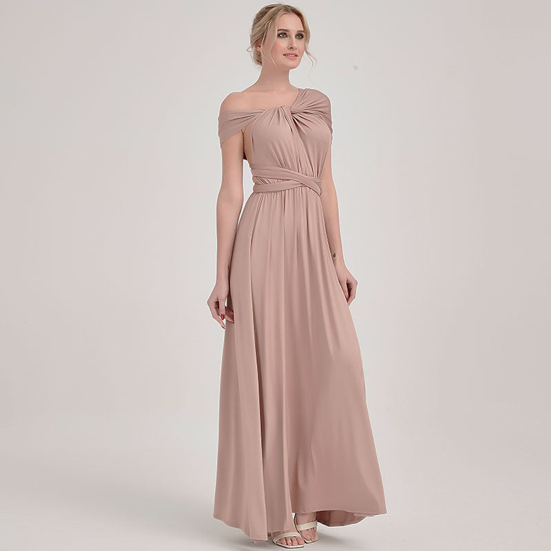 Mocca Gown Infinity Wrap Dresses NZ Bridal Convertible Bridesmaid Dress One Dress Endless possibilities