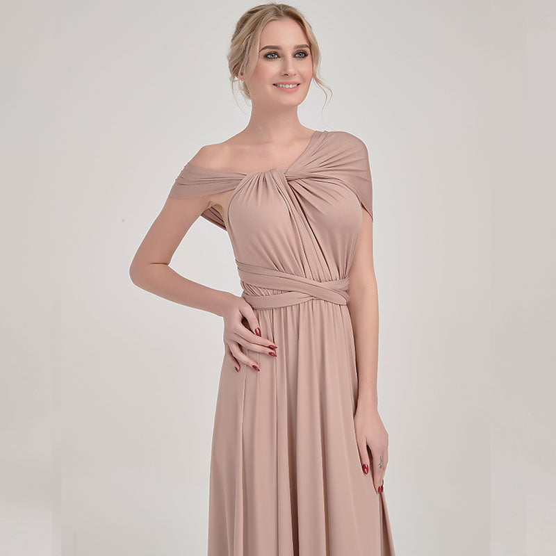 Mocca Gown Infinity Wrap Dresses NZ Bridal Convertible Bridesmaid Dress One Dress Endless possibilities