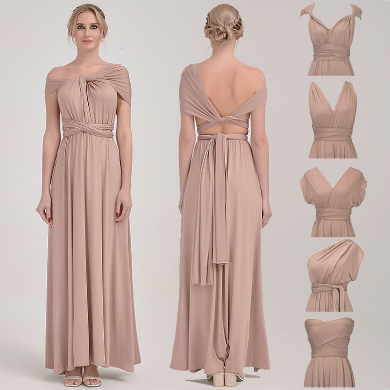 Mocca Gown Infinity Wrap Dresses NZ Bridal Convertible Bridesmaid Dress One Dress Endless possibilities