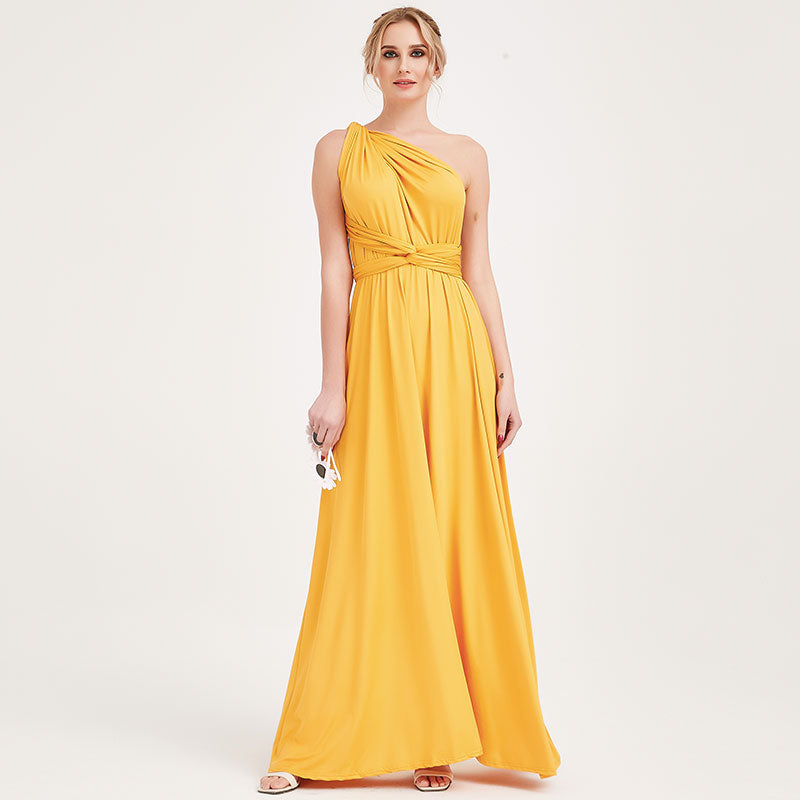 Mustard Yellow Infinity Gown Ready to Ship