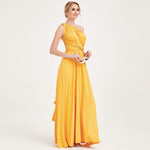 Mustard Yellow Gown Infinity Wrap Dresses NZ Bridal Convertible Bridesmaid Dress One Dress Endless possibilities