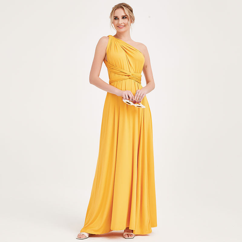 [Final Sale]Mustard Yellow Infinity Bridesmaid Dress - Lucia – NZ Bridal