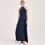 Navy Blue Infinity Wrap Bridesmaid Dresses Endless Way Convertible Maxi Dress