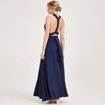 Navy Blue Infinity Wrap Bridesmaid Dresses Endless Way Convertible Maxi Dress