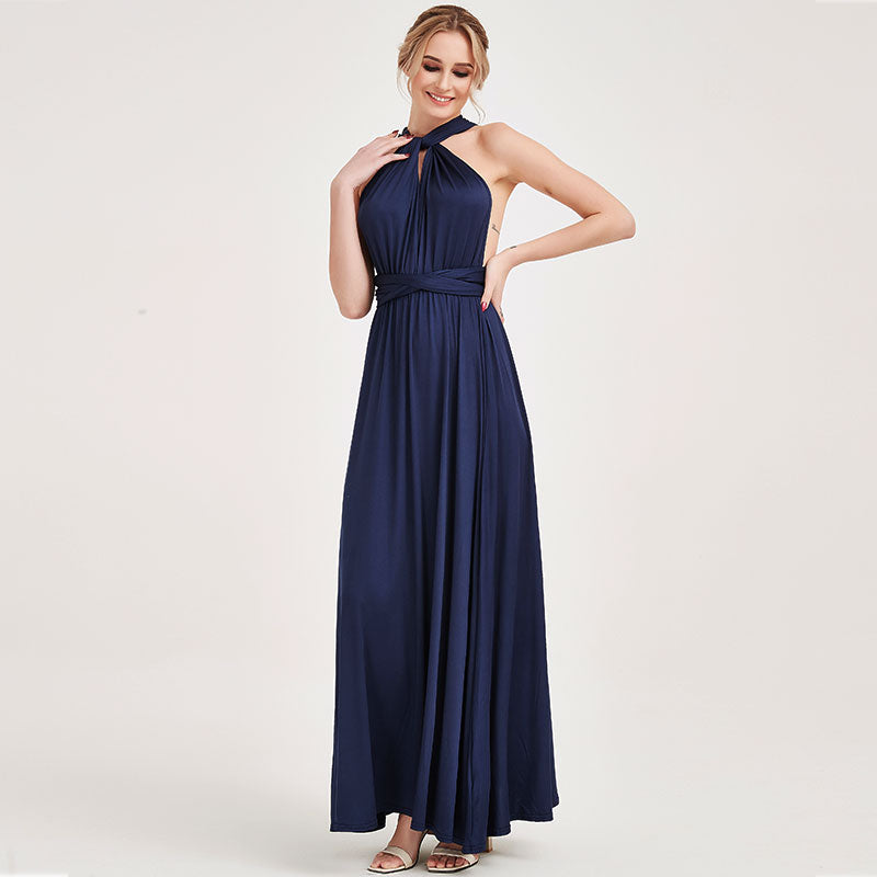 Navy Blue Infinity Wrap Dresses NZ Bridal Convertible Bridesmaid Dress One Dress Endless possibilities