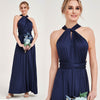 Navy Blue Infinity Wrap Bridesmaid Dresses Endless Way Convertible Maxi Dress