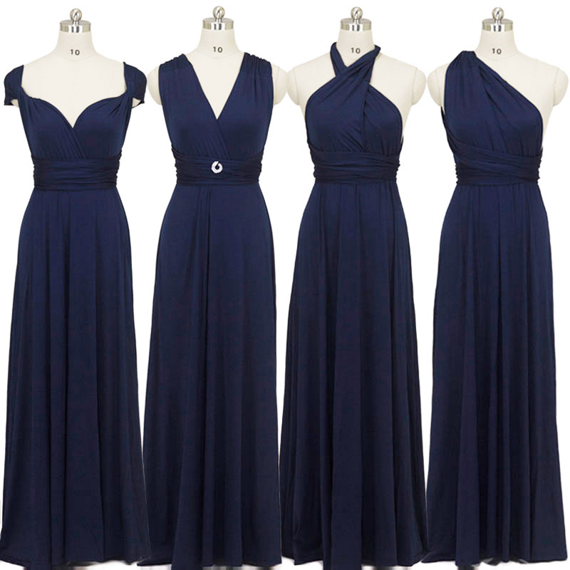 Navy Blue Infinity Wrap Dresses NZ Bridal Convertible Bridesmaid Dress One Dress Endless possibilities