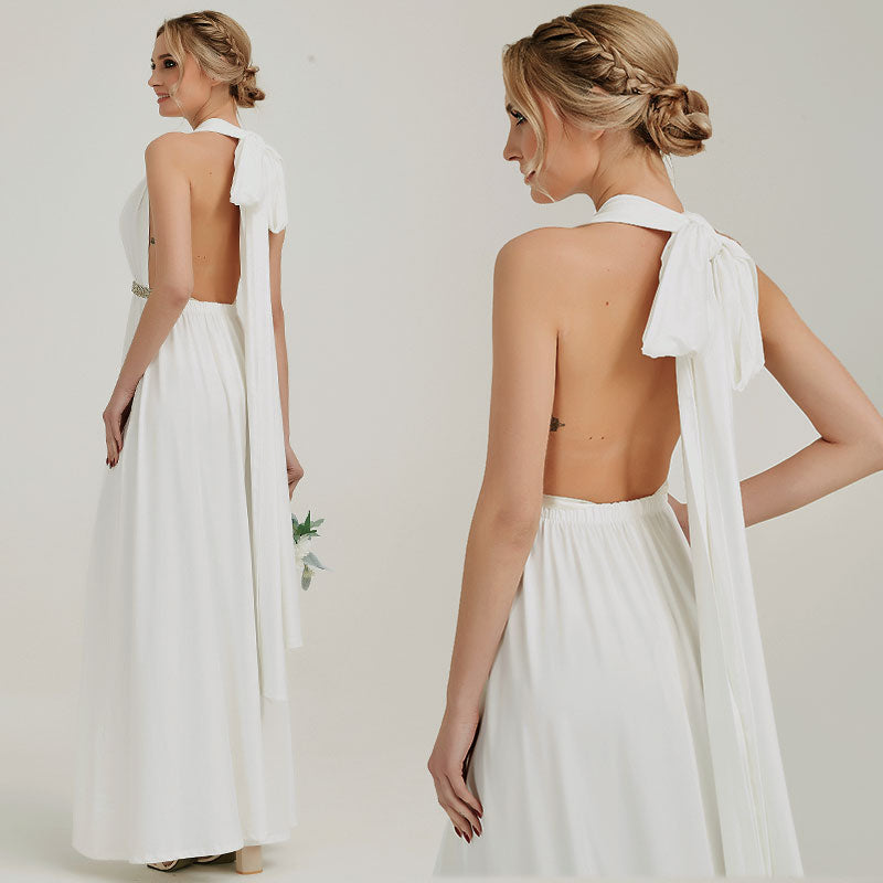 Off White Endless Ways Convertible Beach Wedding Bridesmaid Dresses