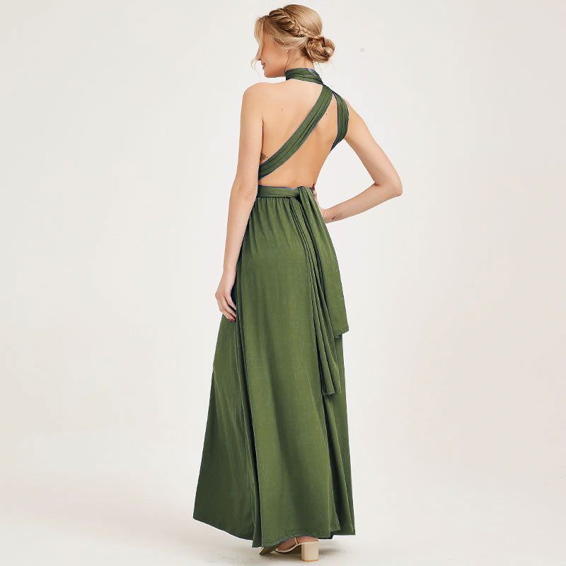 [Final Sale]Olive Green Infinity Bridesmaid Dress - Lucia from NZ Bridal