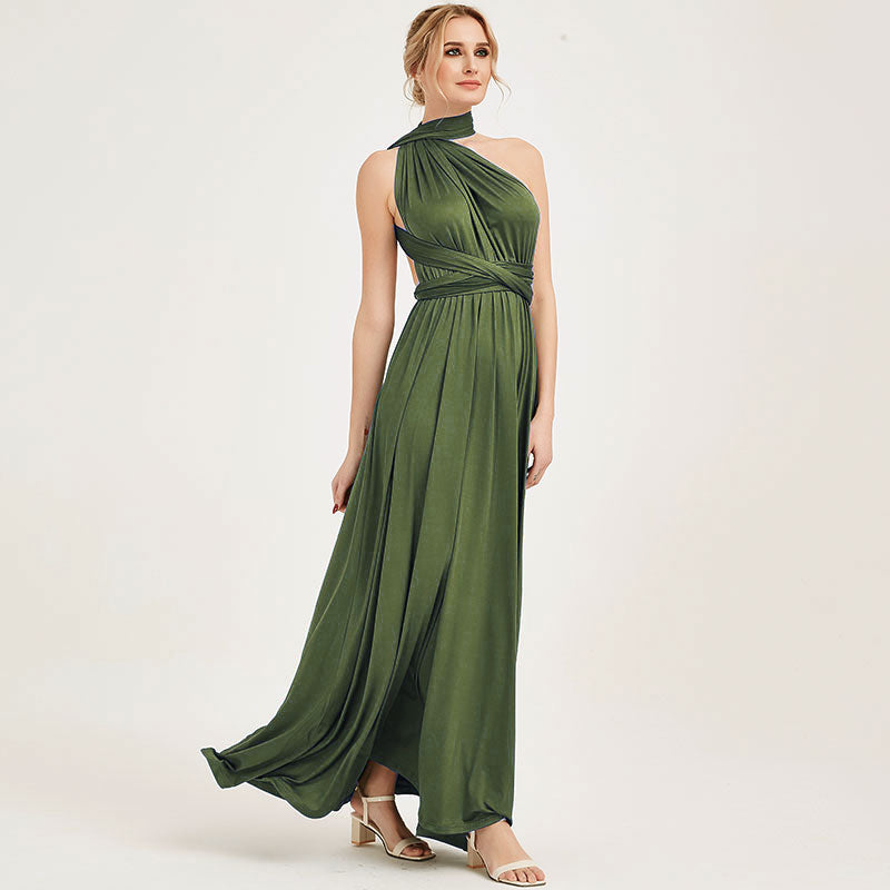 Olive Green Endless Ways Convertible Beach Wedding Bridesmaid Dresses