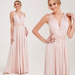 Pale Rose Gown Infinity Wrap Dresses NZ Bridal Convertible Bridesmaid Dress One Dress Endless possibilities