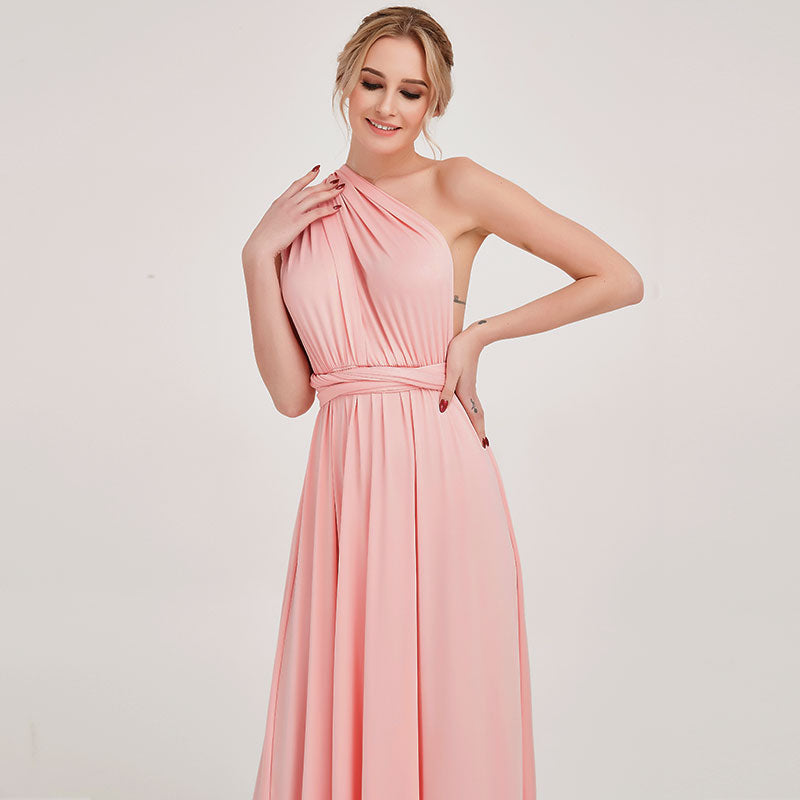 Pink Gown Gown Infinity Wrap Dresses NZ Bridal Convertible Bridesmaid Dress One Dress Endless possibilities