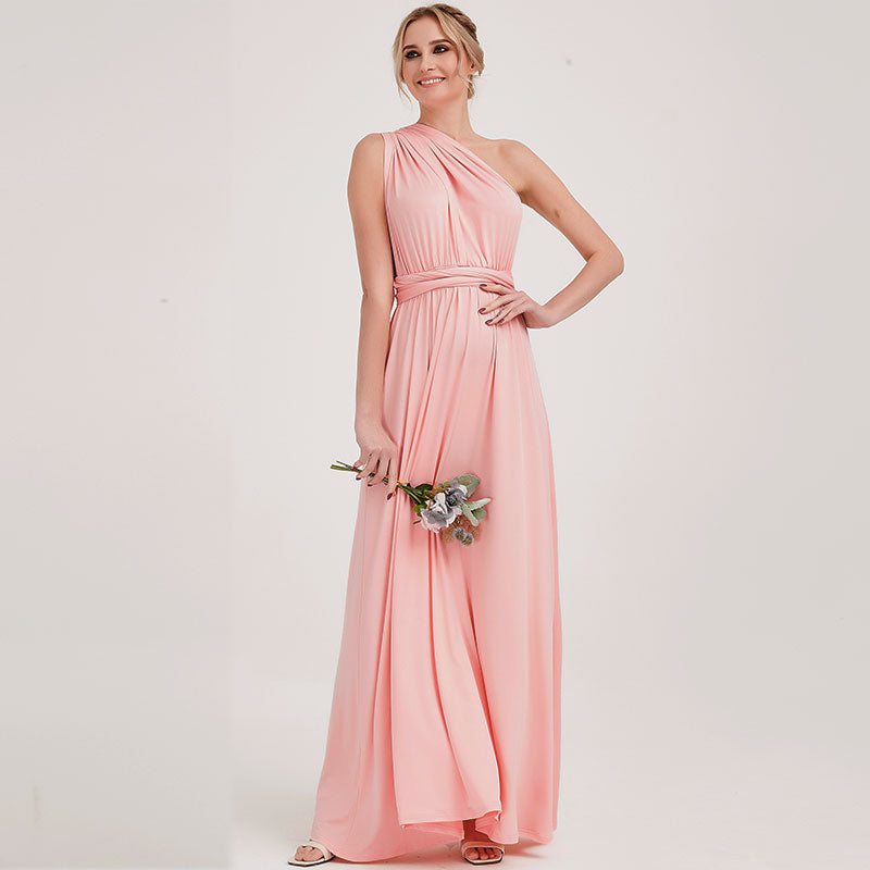 Pink Infinity Wrap Bridesmaid Dresses Endless Way Convertible Maxi Dress