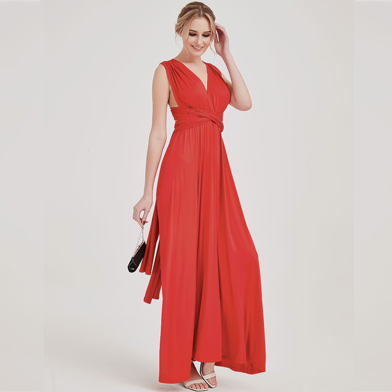 NZ Bridal Convertible Bridesmaid Dress NZ001 Lucia How To Wear Red a