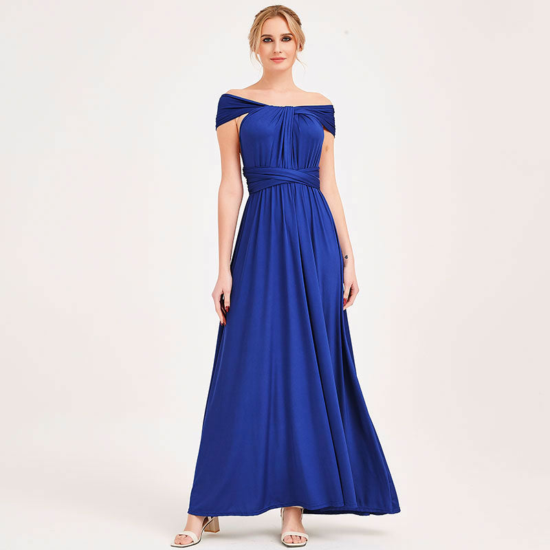 [Final Sale] Royal Blue Infinity Wrap Maxi Bridesmaid Dress