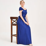 [Final Sale] Royal Blue Infinity Wrap Maxi Bridesmaid Dress