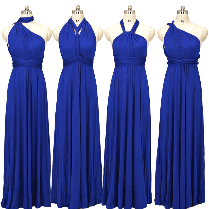 [Final Sale] Royal Blue Infinity Wrap Maxi Bridesmaid Dress