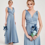 Slate Blue Infinity Wrap Dresses NZ Bridal Convertible Bridesmaid Dress One Dress Endless possibilities