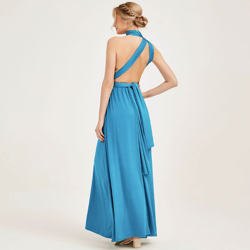 Water Blue Tropical Bridesmaid Dresses Endless Way Convertible Maxi Dress