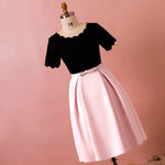 Plus Size MIDI Length Pink & Black Party Dress NZ Bridal