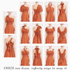 Vintage Mauve Multi Ways Wrap Convertible Bridesmaid Dress Strapless Chiffon A-line Gown For Bridesmaid Party-CHRIS