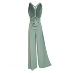 [Final Sale] Wide-Leg Infinity Jumpsuit Twist Wrap Convertible Bridesmaid Romper