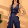 [Final Sale] Wide-Leg Infinity Jumpsuit Twist Wrap Convertible Bridesmaid Romper