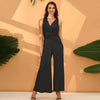 [Final Sale] Wide-Leg Infinity Jumpsuit Twist Wrap Convertible Bridesmaid Romper