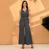 [Final Sale] Wide-Leg Infinity Jumpsuit Twist Wrap Convertible Bridesmaid Romper