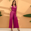 [Final Sale] Wide-Leg Infinity Jumpsuit Twist Wrap Convertible Bridesmaid Romper