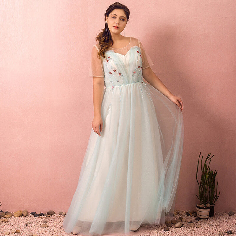 Plus Size Blue Evening Dress NZ Bridal