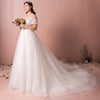 Plus Size Empire Lace Flowing Wedding Bridal Dress