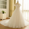 Plus Size Empire Lace Flowing Wedding Bridal Dress