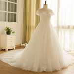 Plus Size Empire Lace Flowing Wedding Bridal Dress