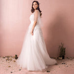 Plus Size Empire Lace V Neck Wedding Bridal Dress