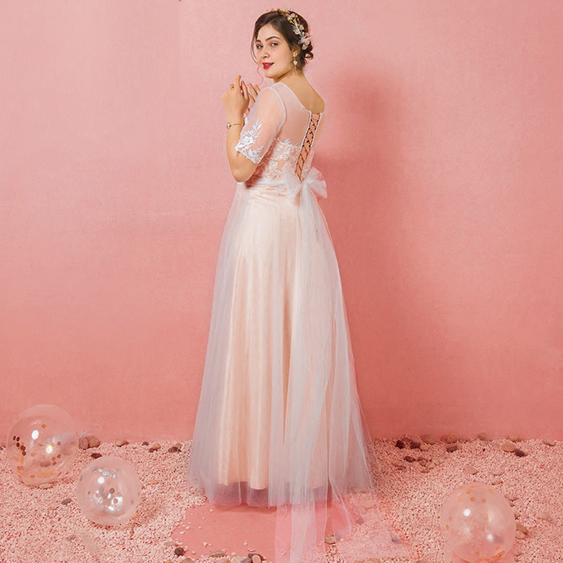 [Plus Size] Champagne Sheer Sweetheart Tulle Flowing Bridal Dresses
