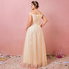 [Plus Size] Champagne Pleated Lace Wedding Dresses for Brides