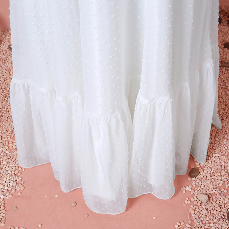 [Plus Size] Flowing Polka Dot Chiffon Bridal Dresses