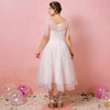 [Plus Size] Stripes Printed Destination Midi Wedding Dress