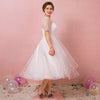 [Plus Size] Stripes Printed Destination Midi Wedding Dress