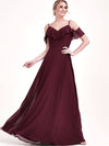  CONVERTIBLE cold-shoulder design Bridesmaid Dress