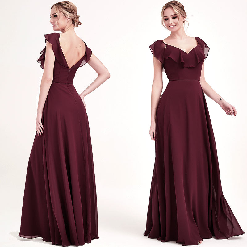 Adjustable & thin straps with CONVERTIBLE bridesmaid dress
