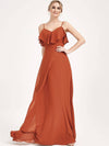 1 Of 3 Ways Convertible Bridesmaid Dress Burnt Orange Chiffon Gown